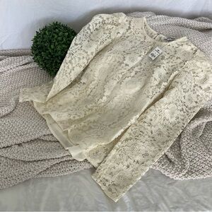 Express Cream Lace Blouse